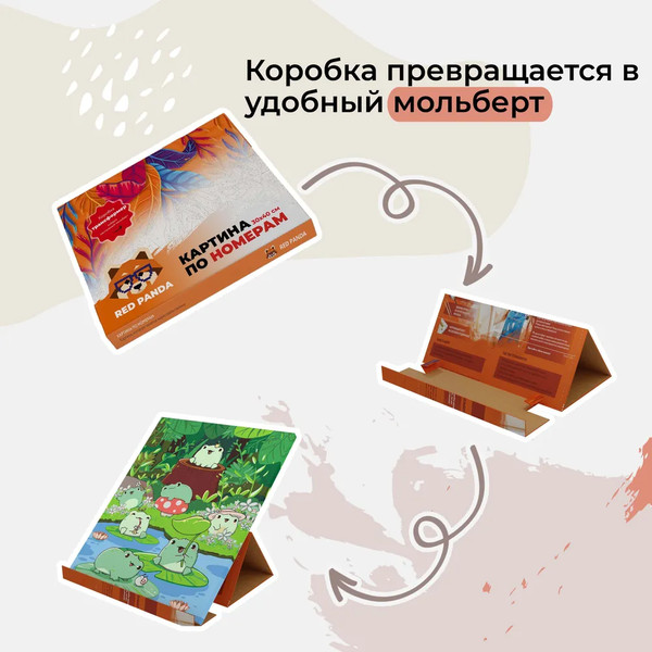 Изображение товара Картина по номерам Red Panda Лягушачье царство p55697