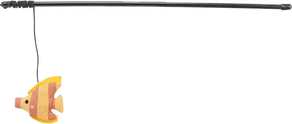 Изображение товара Игрушка для кошек Trixie Дразнилка с плюшевой рыбкой / 45619