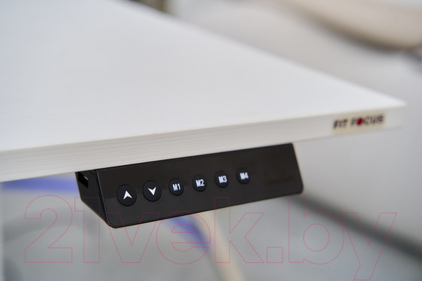 Изображение товара Стол с подъемным механизмом Fit Focus FTF-E Х-2 130x67.5x1.8 (белый/дуб денвер)