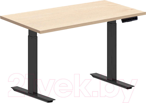 Изображение товара Стол с подъемным механизмом Fit Focus FTF-E Х-2 130x67.5x1.8 (черный/сосна аланд полярная)