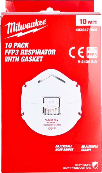 Изображение товара Респиратор Milwaukee FFP3 / 4932471906 (10шт)