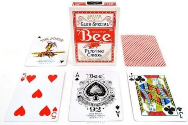 Изображение товара Игральные карты Bee Standard Index Red / 1004508-r