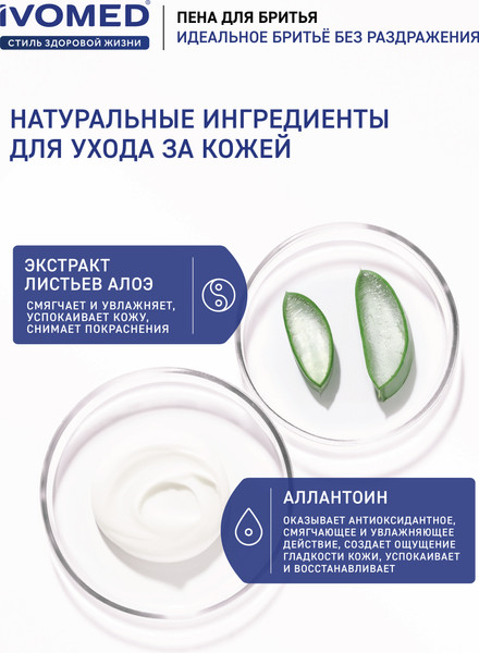 Изображение товара Пена для бритья Ivomed Men Свежесть и уход для всех типов кожи (200мл)