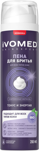 Изображение товара Пена для бритья Ivomed Men Тонус и энергия для всех типов кожи (200мл)