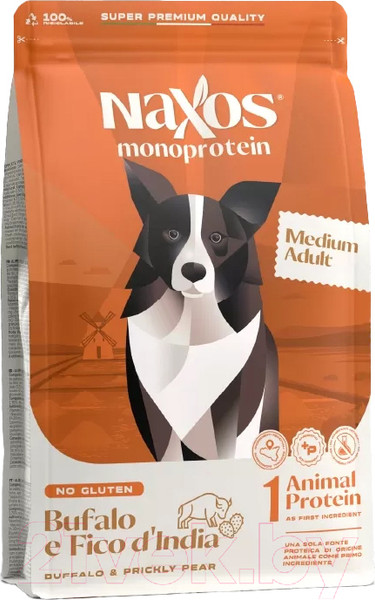 Изображение товара Сухой корм для собак Adragna Naxos Medium Adult Буйвол с Опунцией (12кг)
