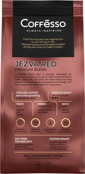 Изображение товара Кофе молотый Coffesso Jezva Red (200г)