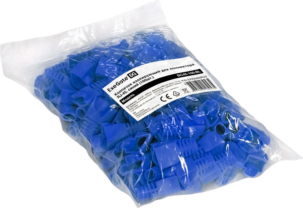 Изображение товара Колпачок для кабеля ExeGate RJ-45 / EX292850RUS (100шт)