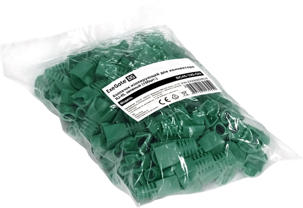 Изображение товара Колпачок для кабеля ExeGate RJ-45 / EX292852RUS (100шт)