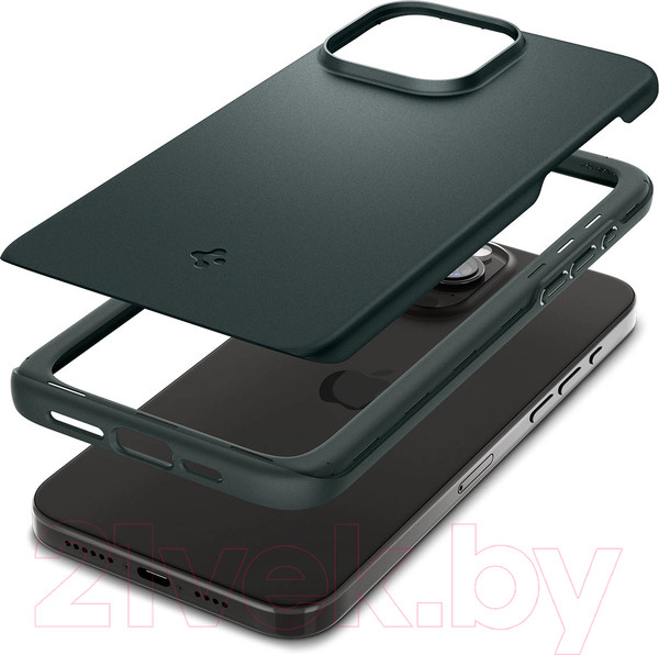 Изображение товара Чехол-накладка Spigen Thin Fit для iPhone 15 Pro Max / ACS06548 (зеленый)