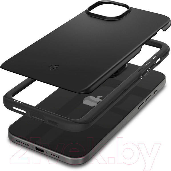 Изображение товара Чехол-накладка Spigen Thin Fit для iPhone 15 / ACS06776 (черный)