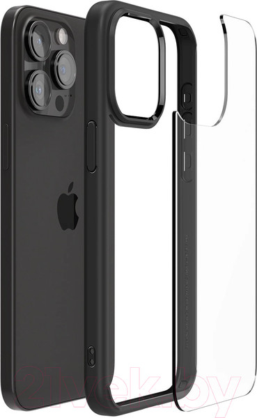 Изображение товара Чехол-накладка Spigen Ultra Hybrid для iPhone 15 Pro Max / ACS06570 (черный)