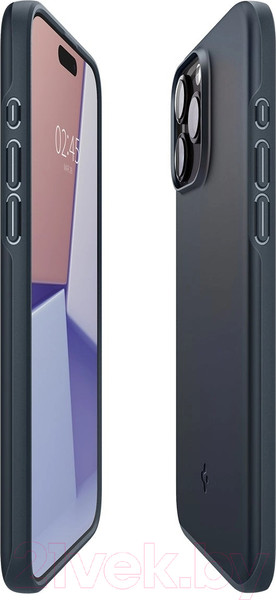 Изображение товара Чехол-накладка Spigen Thin Fit для iPhone 15 Pro Max / ACS06546 (серый/синий)