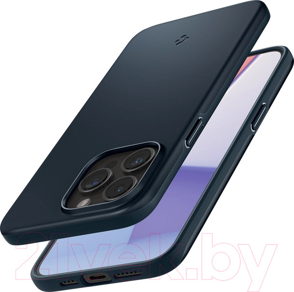 Изображение товара Чехол-накладка Spigen Thin Fit для iPhone 15 Pro Max / ACS06546 (серый/синий)
