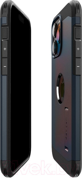Изображение товара Чехол-накладка Spigen Tough Armor MagFit для iPhone 15 Pro Max / ACS06595 (Metal Slate)
