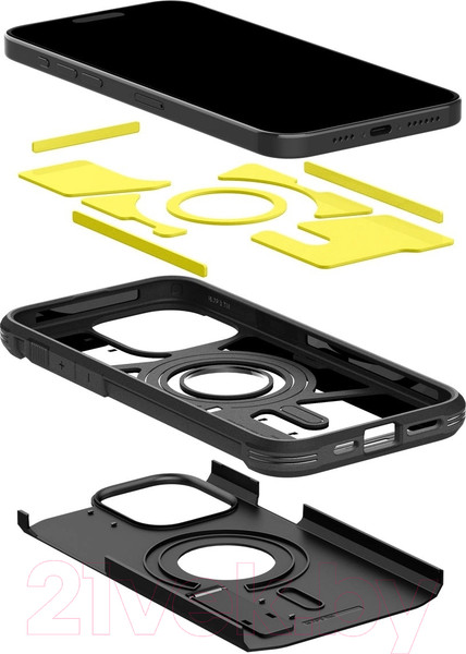 Изображение товара Чехол-накладка Spigen Tough Armor MagFit для iPhone 15 Pro / ACS06733 (черный)