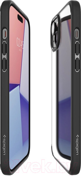 Изображение товара Чехол-накладка Spigen Ultra Hybrid для iPhone 15 / ACS06799 (черный матовый)