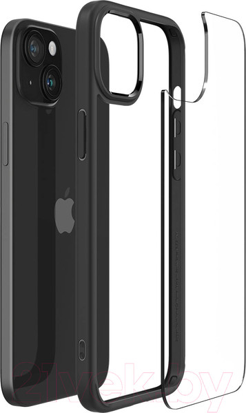 Изображение товара Чехол-накладка Spigen Ultra Hybrid для iPhone 15 / ACS06799 (черный матовый)