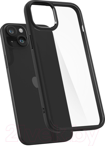 Изображение товара Чехол-накладка Spigen Ultra Hybrid для iPhone 15 / ACS06799 (черный матовый)