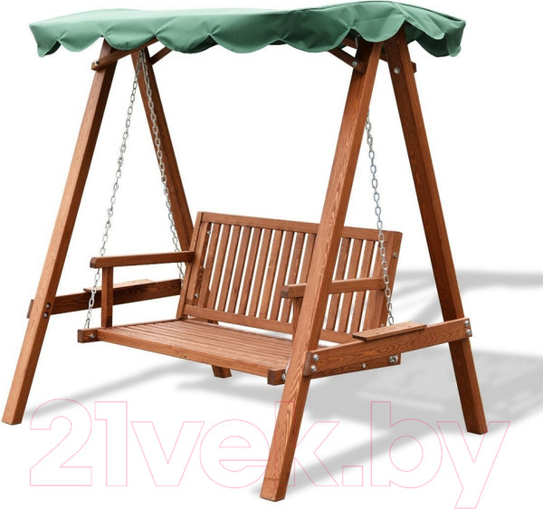 Изображение товара Качели садовые National Tree Company С тентом КД-1 / CNP-191 (зеленый)