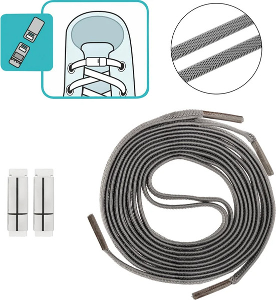 Изображение товара Шнурки для обуви Рыжий кот 107990 (серый)