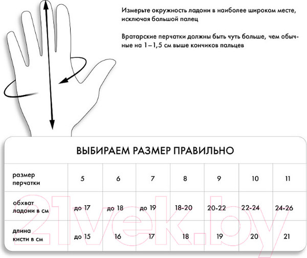 Изображение товара Перчатки вратарские Torres Match FG0523404-11 (размер 11)