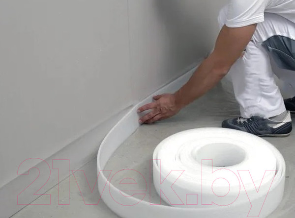 Изображение товара Лента демпферная Тепофол НПЭ 100x10 самоклеящаяся (25м)