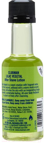Изображение товара Лосьон после бритья Clubman Lilac Vegetal After Shave Lotion (50мл)