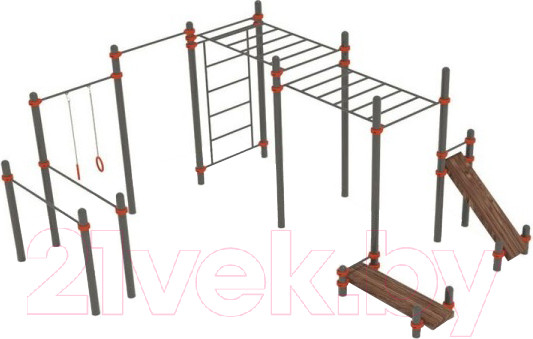 Изображение товара Спортивный комплекс уличный Dinamika ZSO-001959