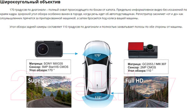 Изображение товара Автомобильный видеорегистратор TrendVision TDR-721S EVO PRO