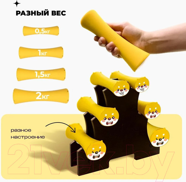 Изображение товара Набор гантелей Proiron Силиконовые / Г2005СИ (2шт)