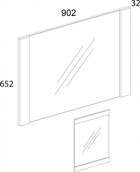 Изображение товара Зеркало Anrex Doorset 90 (дуб наварра)
