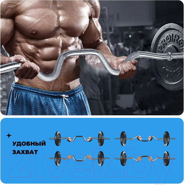Изображение товара Гриф для штанги Proiron W-образный / ГР112025В