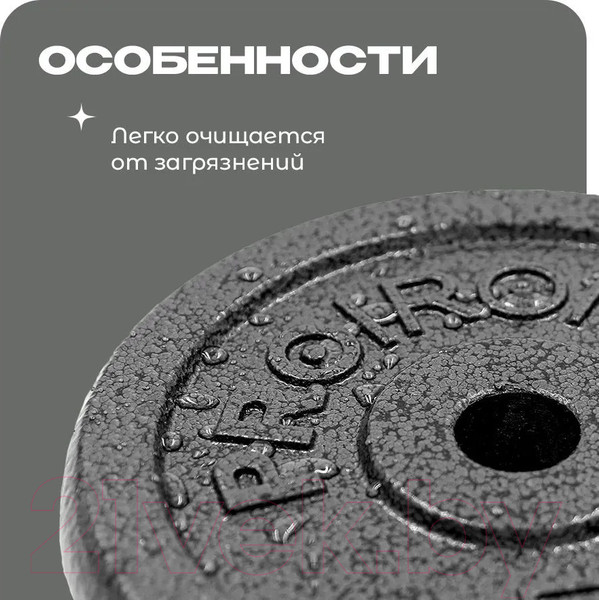 Изображение товара Набор дисков для штанги Proiron НЧД2500 (2шт)