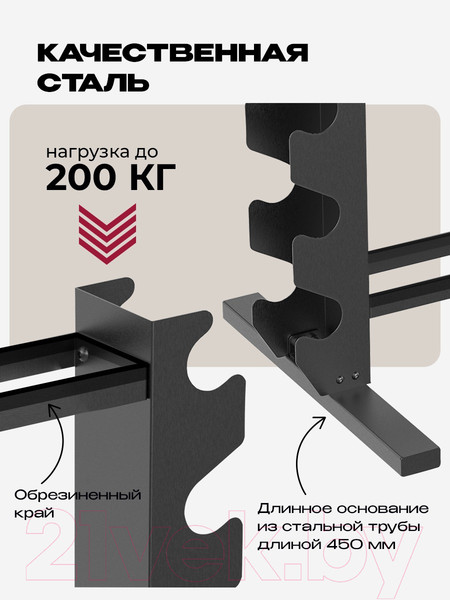 Изображение товара Стойка для спортивного инвентаря Proiron Компакт. Для гантелей / СГ0202