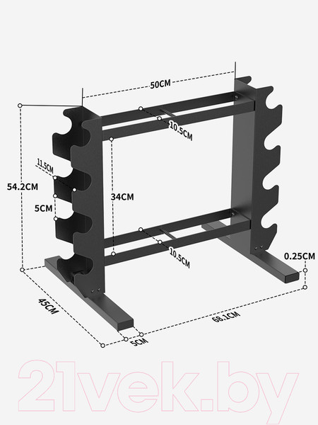 Изображение товара Стойка для спортивного инвентаря Proiron Компакт. Для гантелей / СГ0202