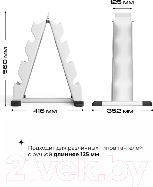 Изображение товара Стойка для спортивного инвентаря Proiron Для гантелей / СГ0201