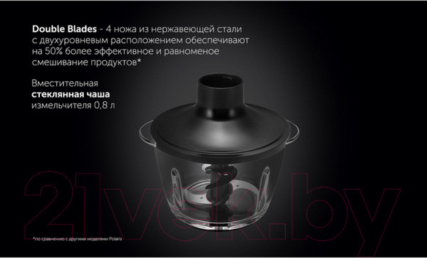 Изображение товара Блендер погружной Polaris PHB 1510GL Silent (черный)