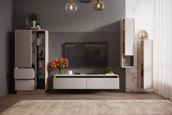 Изображение товара Шкаф навесной Аквилон Рэя №8 (туя светлый/кашемир)