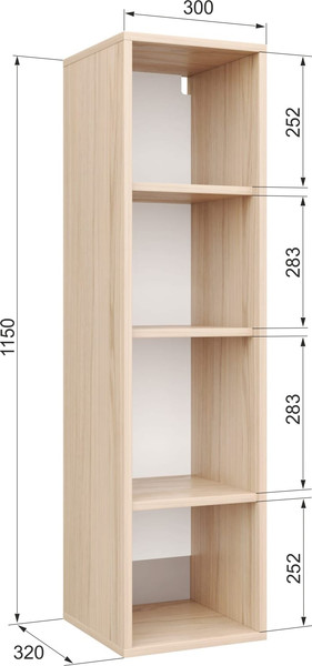 Изображение товара Шкаф навесной Аквилон Рэя №8 (туя светлый/кашемир)