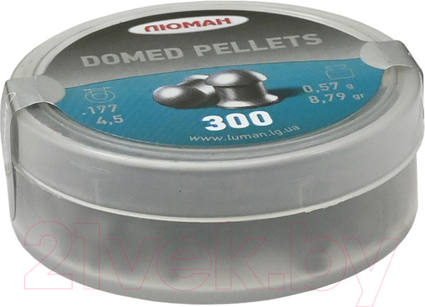Изображение товара Пульки для пневматики Люман Domed pellets 0.57г 4.5мм (300шт)