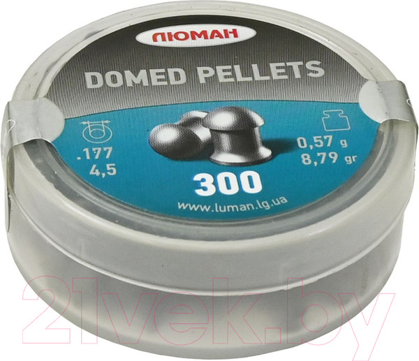 Изображение товара Пульки для пневматики Люман Domed pellets 0.57г 4.5мм (300шт)