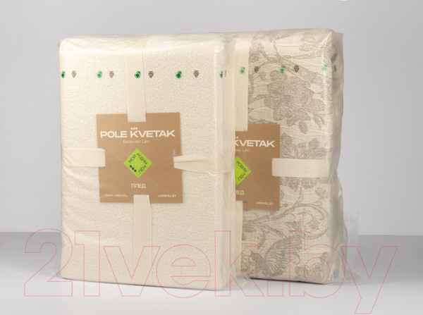 Изображение товара Плед Pole Kvetak (Беларускі лён) 200x230 23С63-ШР/у./л.с.уп. (137 Подснежники-1/1/сорт1)