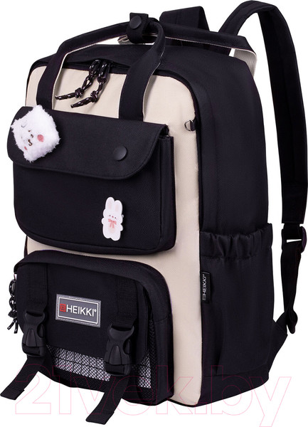 Изображение товара Школьный рюкзак Heikki Combo + сумка-шоппер/косметичка/пенал / 272565 (белый/черный)