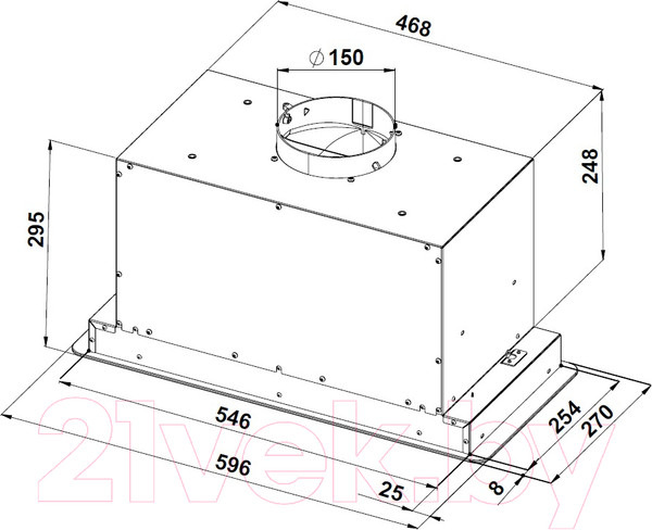 Изображение товара Вытяжка скрытая Konigin Altezza 60 (черный)