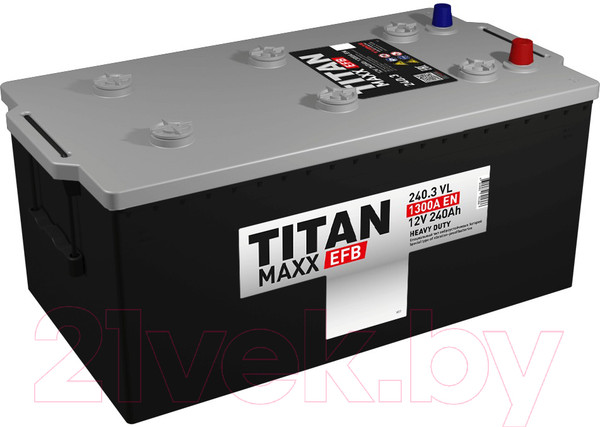 Изображение товара Автомобильный аккумулятор TITAN Maxx EFB 1300A R+ (240 А/ч)