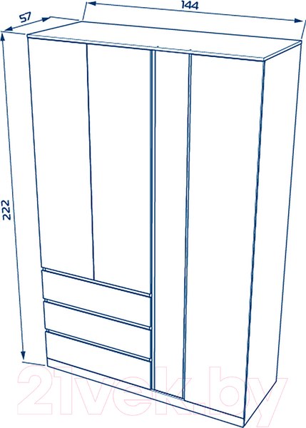 Изображение товара Шкаф Mio Tesoro Варма Stor 144 (белый)