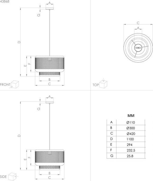 Изображение товара Потолочный светильник Eglo Hettonle 43868