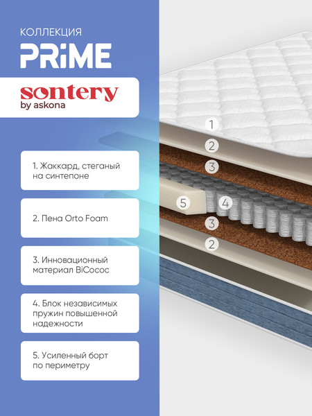 Изображение товара Матрас Askona Prime Hit 160x200