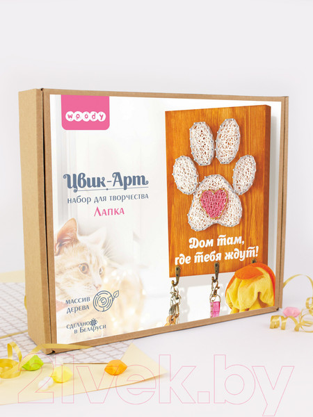 Изображение товара Набор для творчества «изонить» Woody Цвик-арт. Лапка / 07692