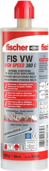 Изображение товара Химический анкер FISCHER FIS VW 380С / 519328